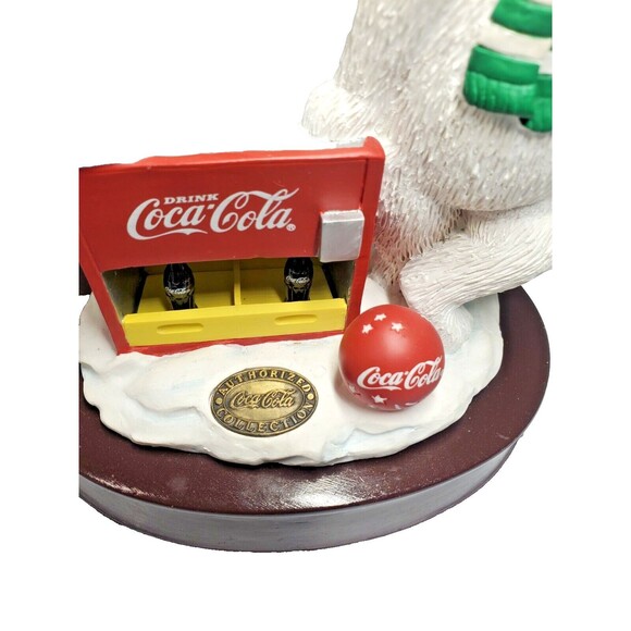 Vtg 1998 Coca-Cola "On the Road to Adventure" Polar Bear North Pole Music Box - Picture 7 of 8